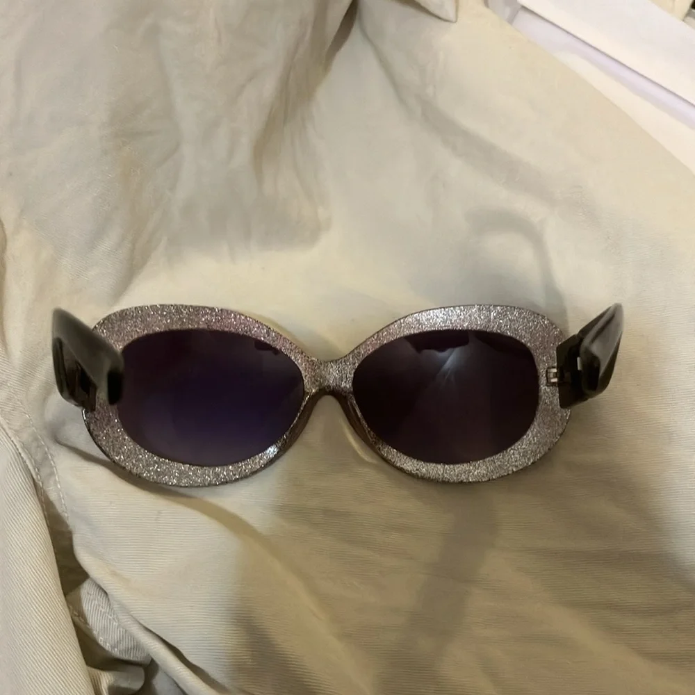 Purple Leopard Print Sunglasses with glitter